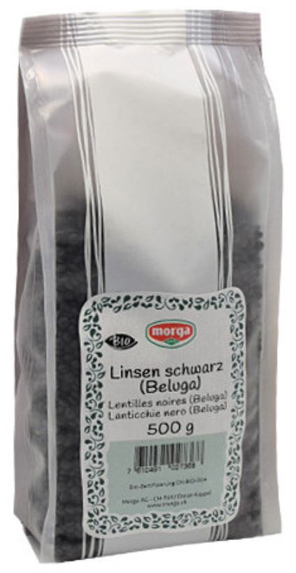 morga Bio Linsen schwarz Beluga (500g)