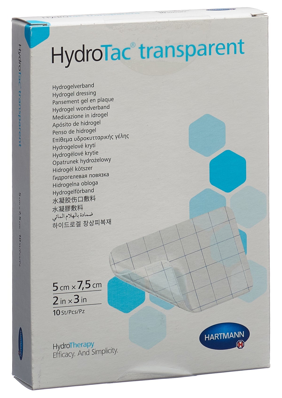 Hydrotac Transparent 5x7.5cm steril (10 Stk)