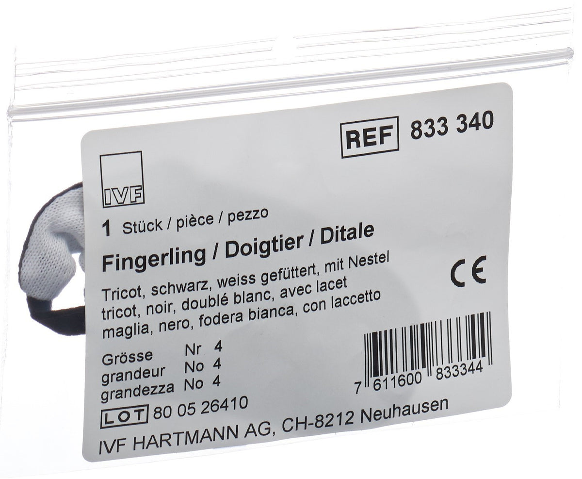 IVF Däumling Tricot Gr4 schwarz (1 Stk)