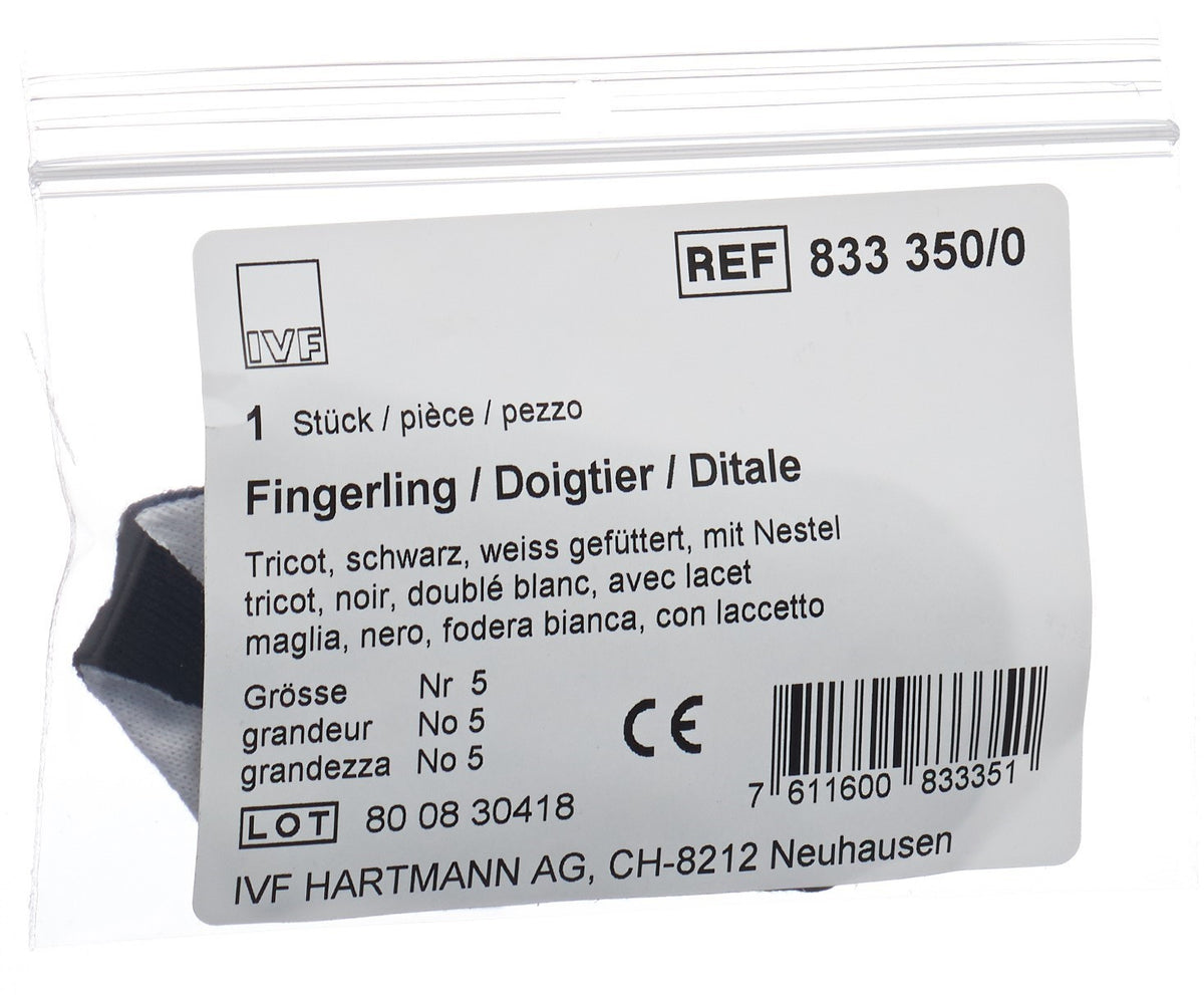 IVF Fingerling Tricot Gr5 schwarz (1 Stk)
