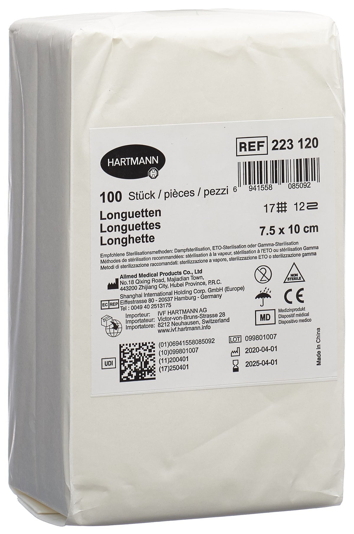 IVF Longuetten T17 7.5x10cm 12-fach (100 Stk)
