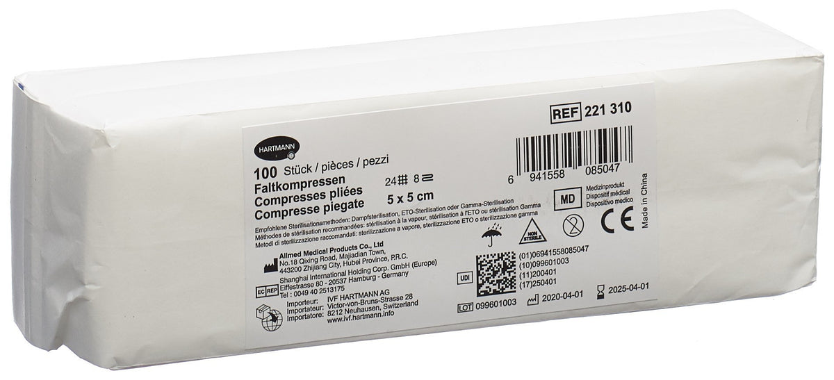 IVF Faltkompresse T24 5x5cm 8-fach (100 Stk)