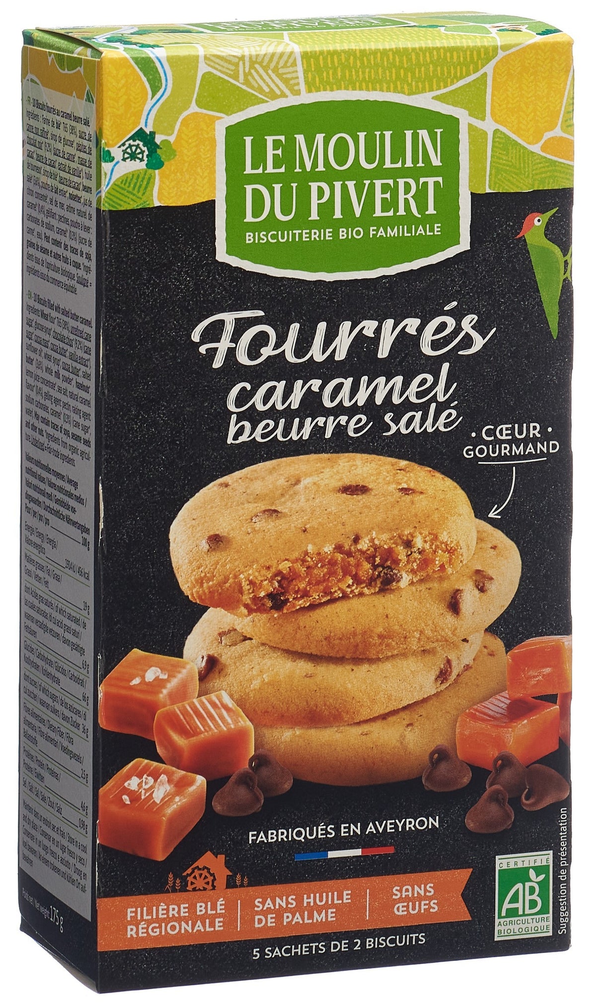 LE MOULIN DU PIVERT Cookies Fourrés Karamell (175 g)