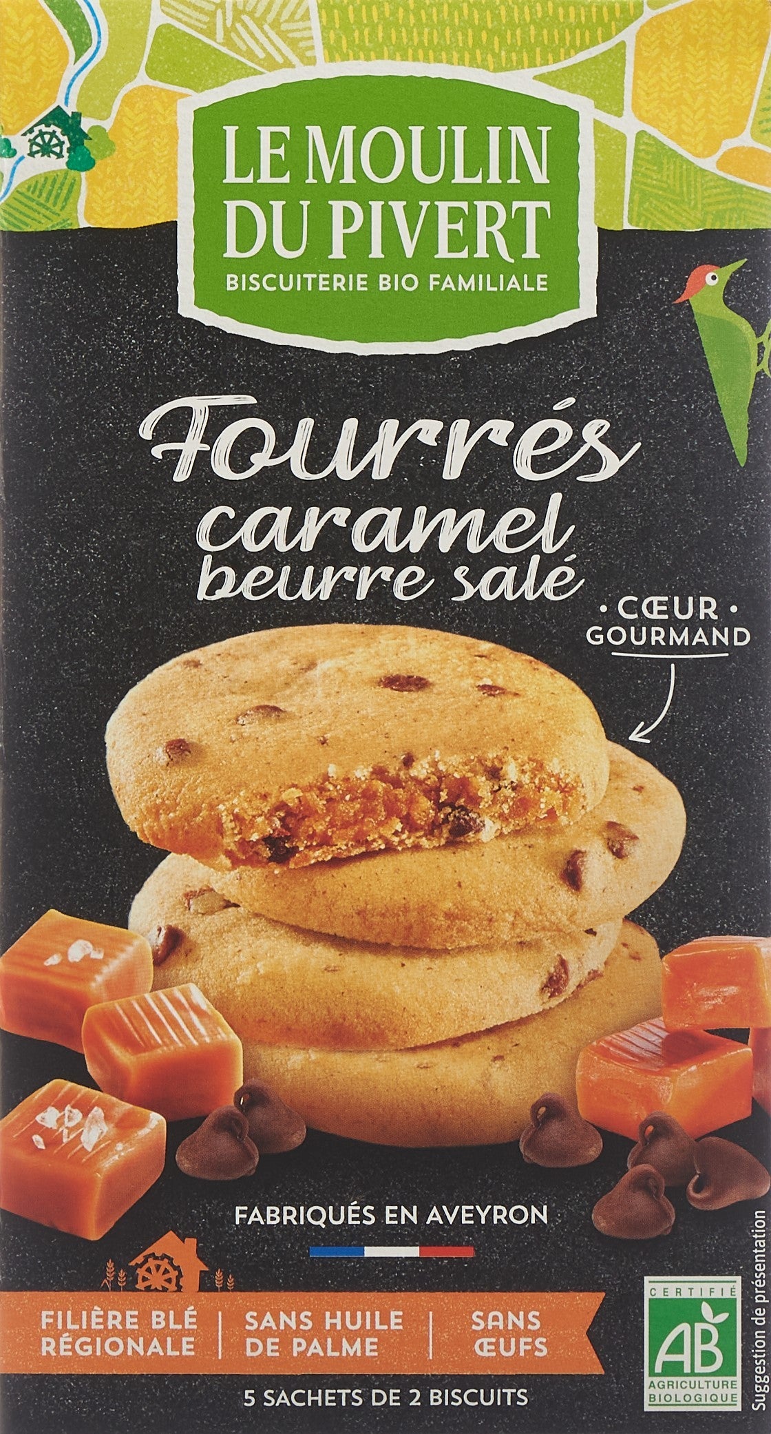 LE MOULIN DU PIVERT Cookies Fourrés Karamell (175 g)