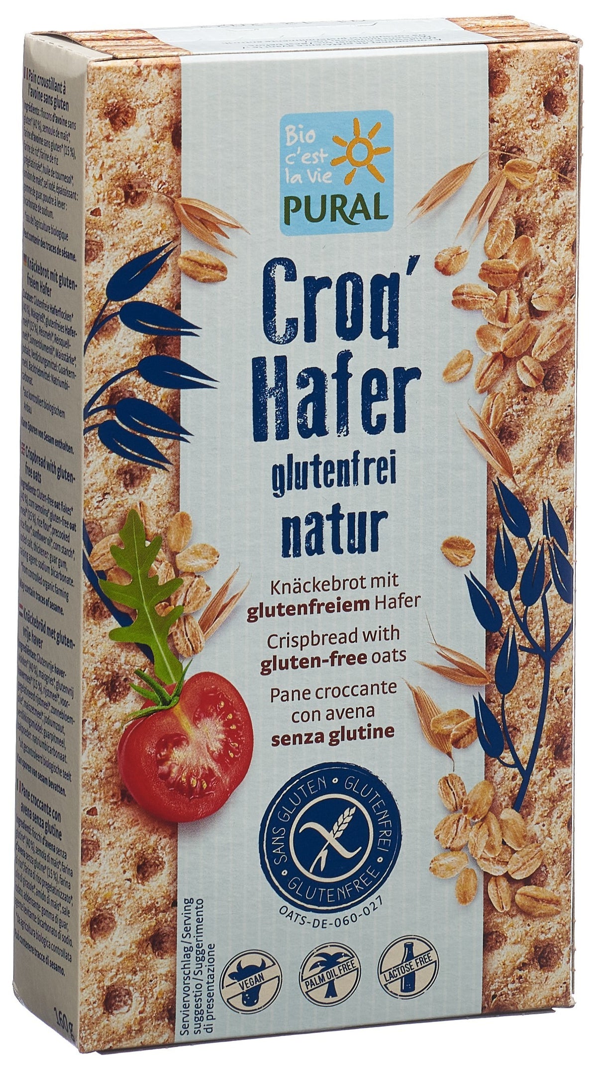 PURAL Croq'Hafer Natur glutenfrei (160g)