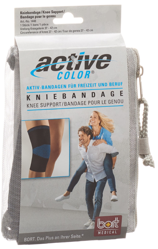 Bort ActiveColor Kniebandage M -37cm schwarz (1 Stk)