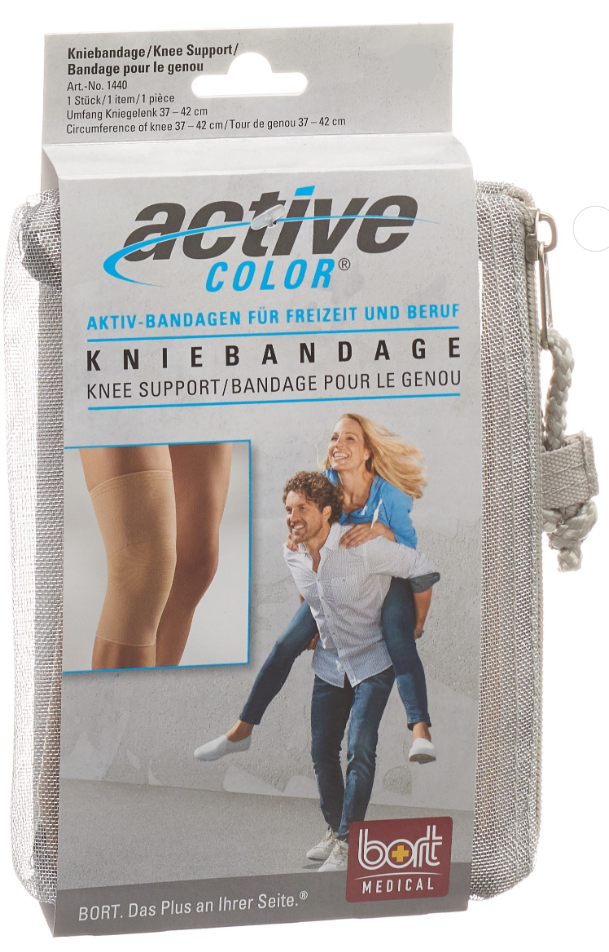 Bort ActiveColor Kniebandage XL +42cm beige (1 Stk)