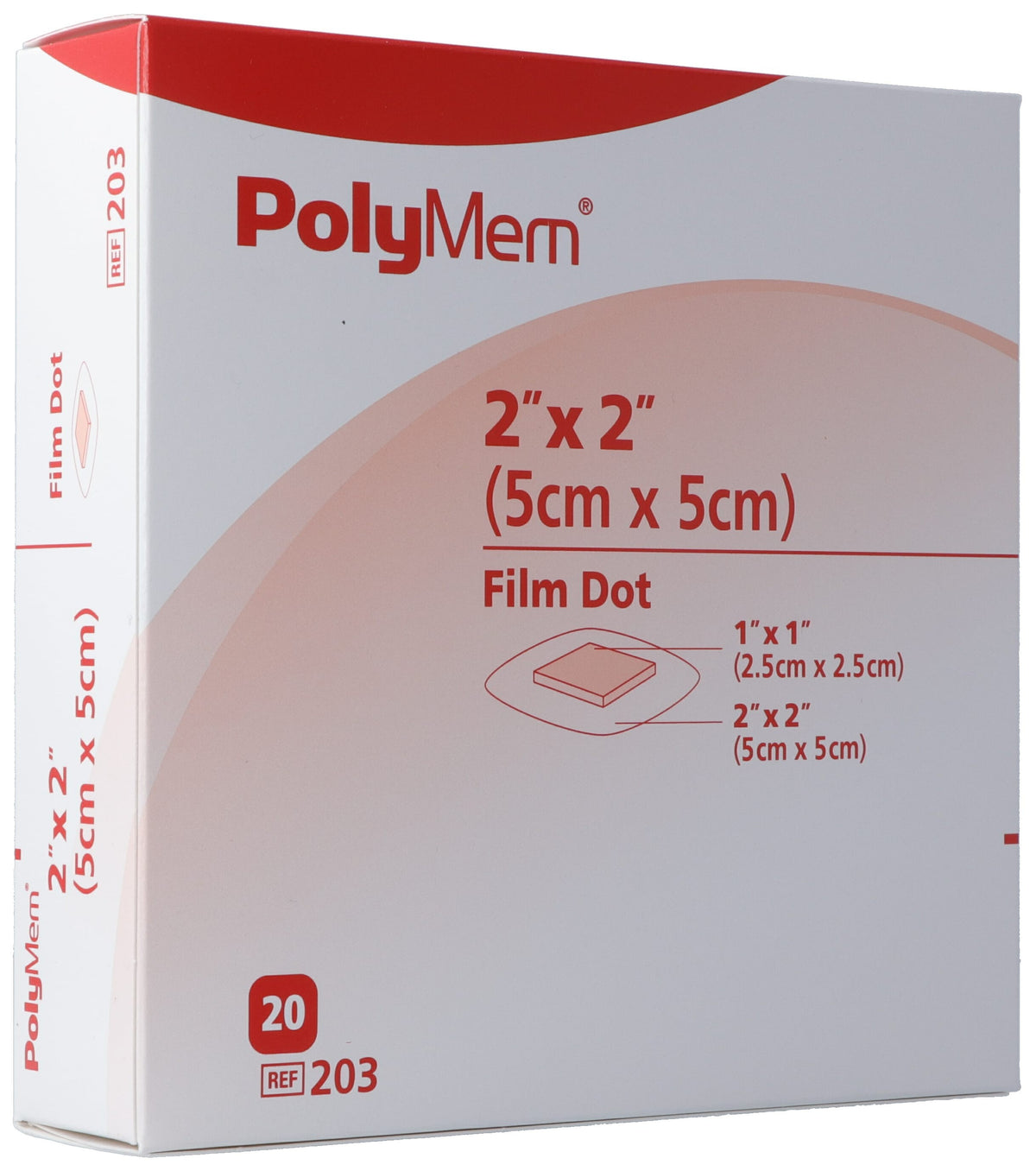 PolyMem Adhesive Wundverband 5x5cm film steril (20 Stk)