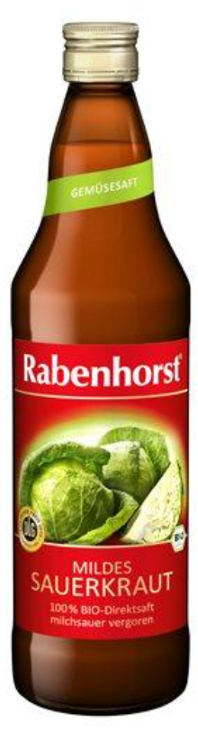 Rabenhorst Mildes Sauerkraut Bio (750ml)
