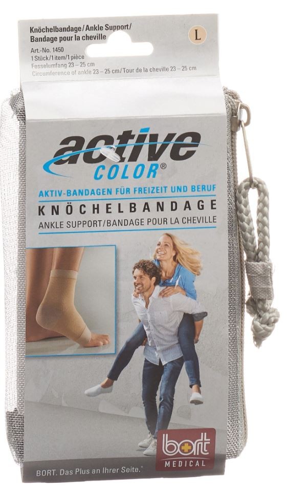 Bort ActiveColor Knöchelbandage L +23cm beige (1 Stk)