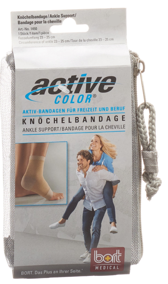 Bort ActiveColor Knöchelbandage M -23cm beige (1 Stk)