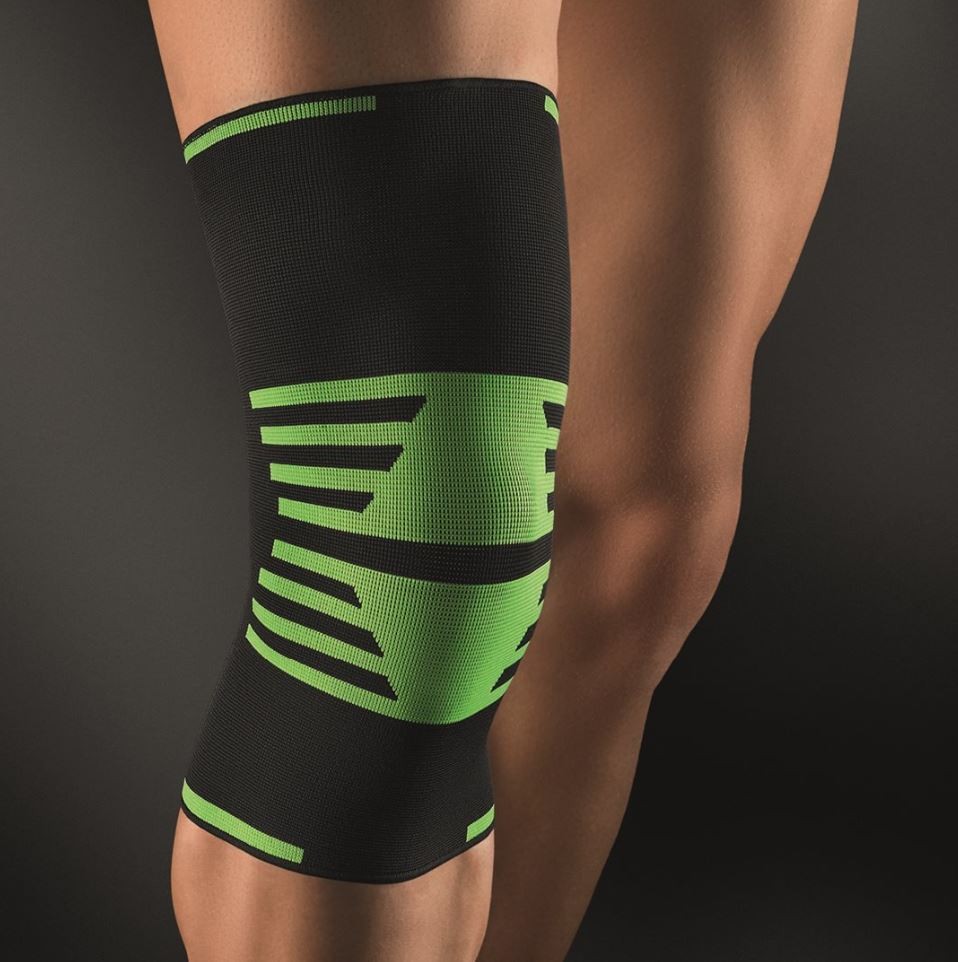 Bort ActiveColor Sport Kniebandage M schwarz/grün (1 Stk)
