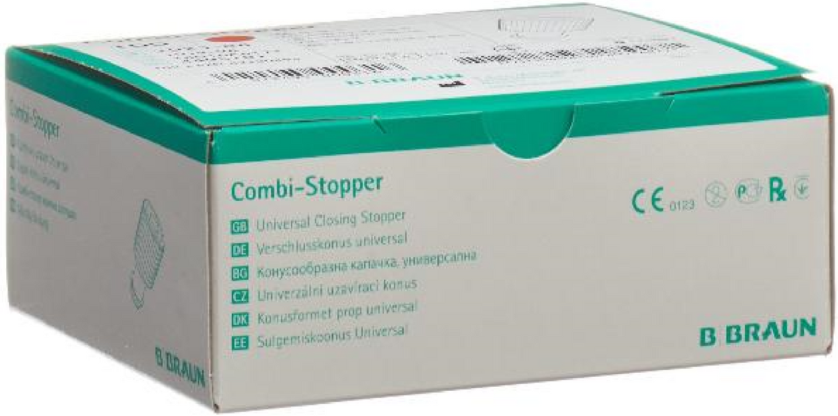 B. BRAUN Combi Verschlusskonus rot Luer Lock (100 Stk)