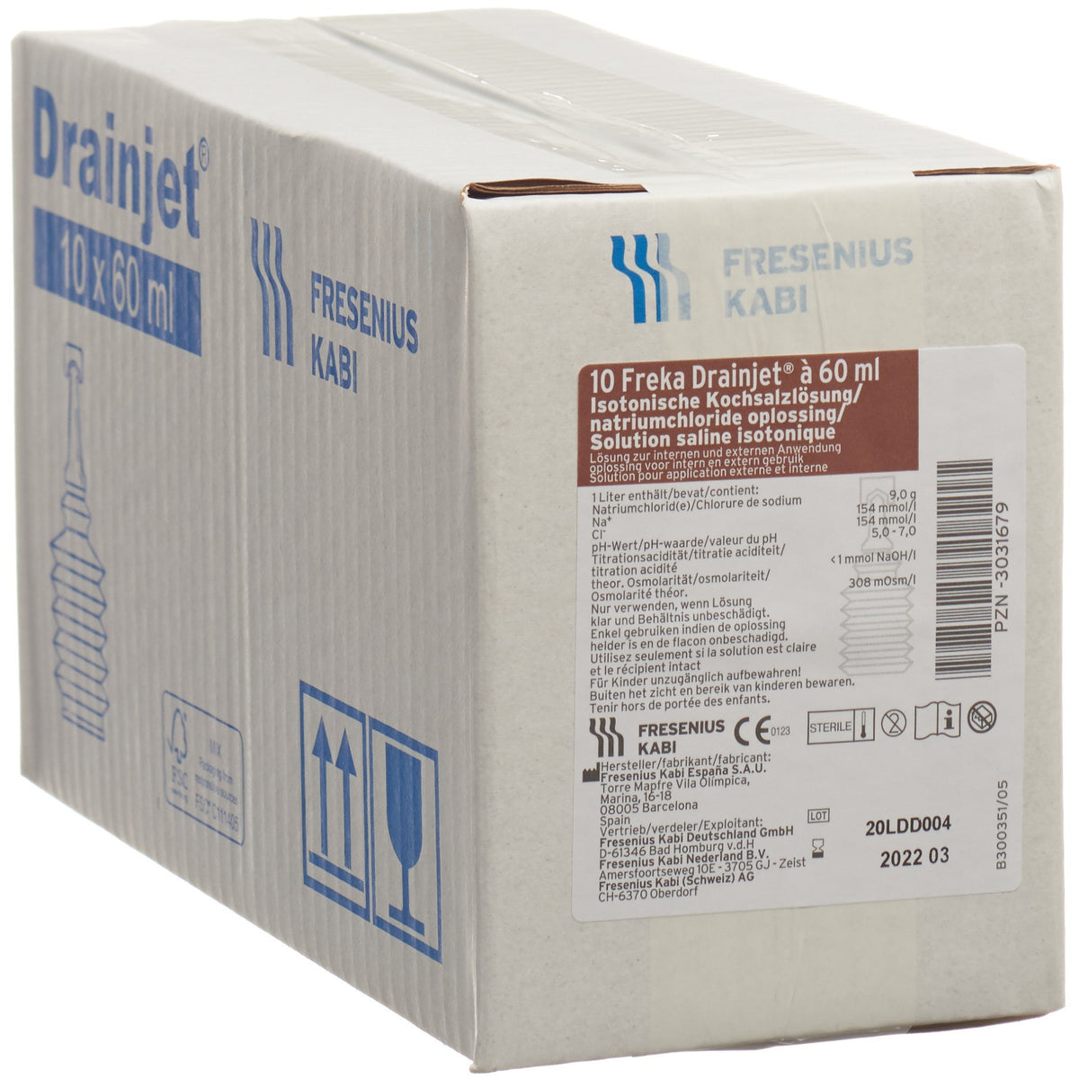 Freka Drainjet NaCl 0.9% Spüllösung (10 x 60ml)