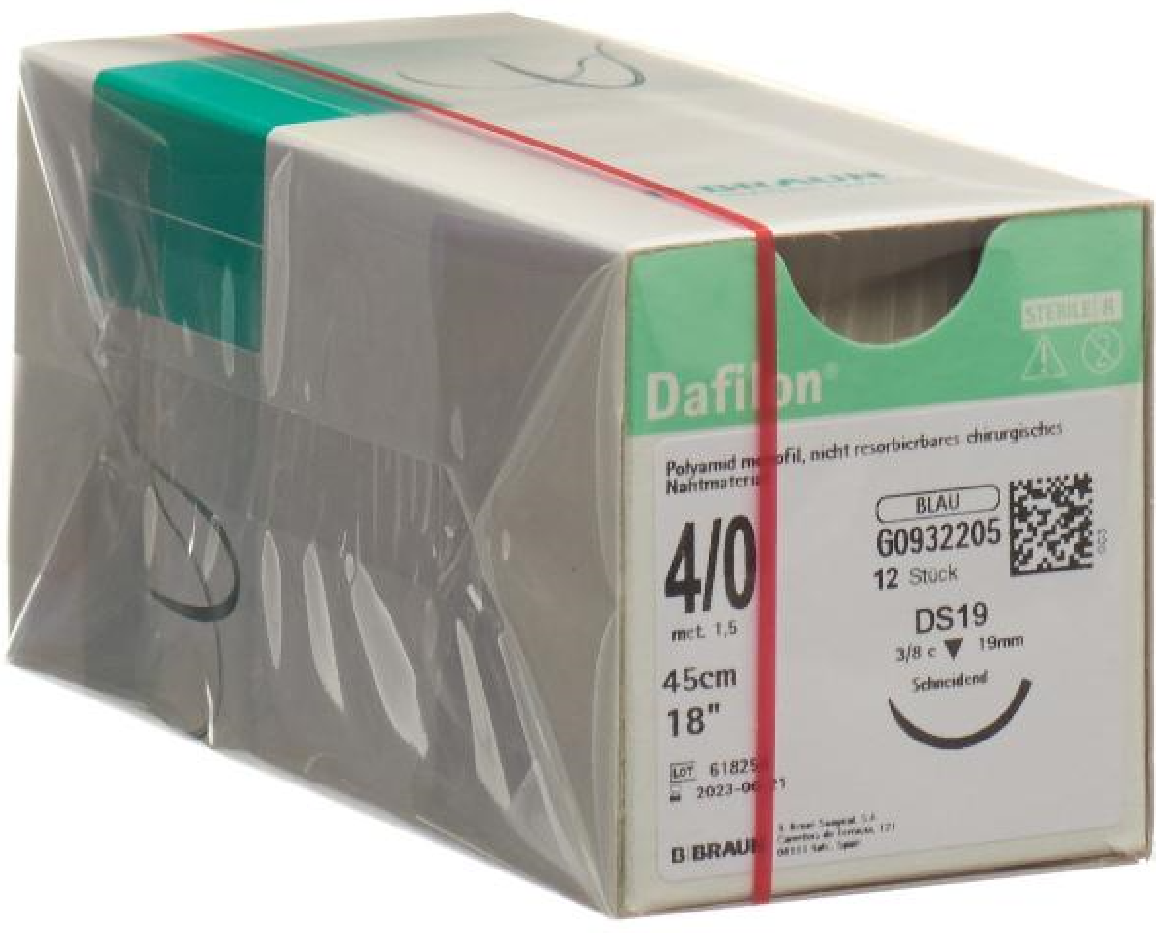 BRAUN DAFILON 45cm blau DS 19 4-0 (12 Stk)