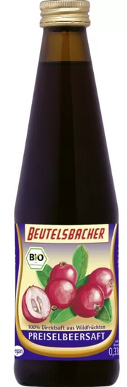 BEUTELSBACHER Preiselbeer Muttersaft Glas (200ml)