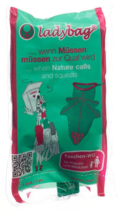 ladybag Taschen-WC für Frauen 700ml Einmalgebrauch (1 Stk)