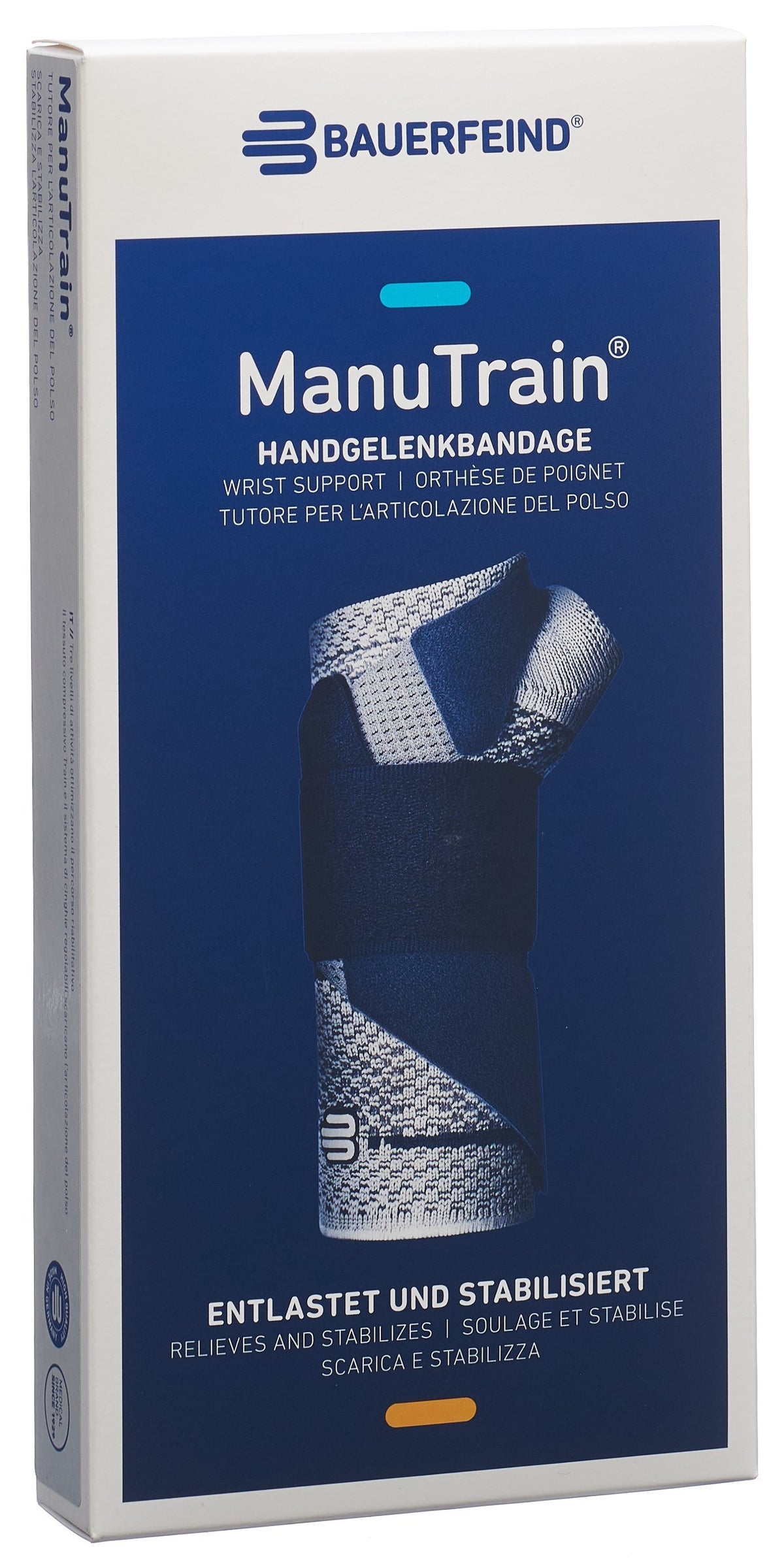 ManuTrain Aktivbandage Grösse 5 links titan (1 Stk)