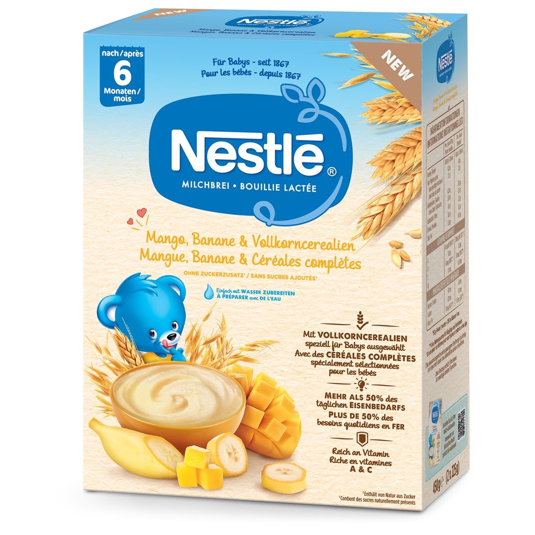 Nestle Milchbrei Mango Banane & Vollkorncerealien 6M (450g)