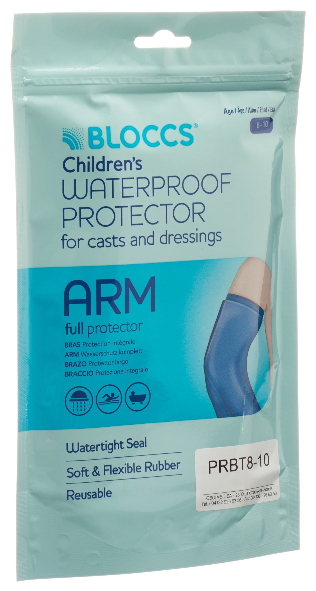BLOCCS Bad Dusch Wasserschutz Arm 20-33/53cm Kind
