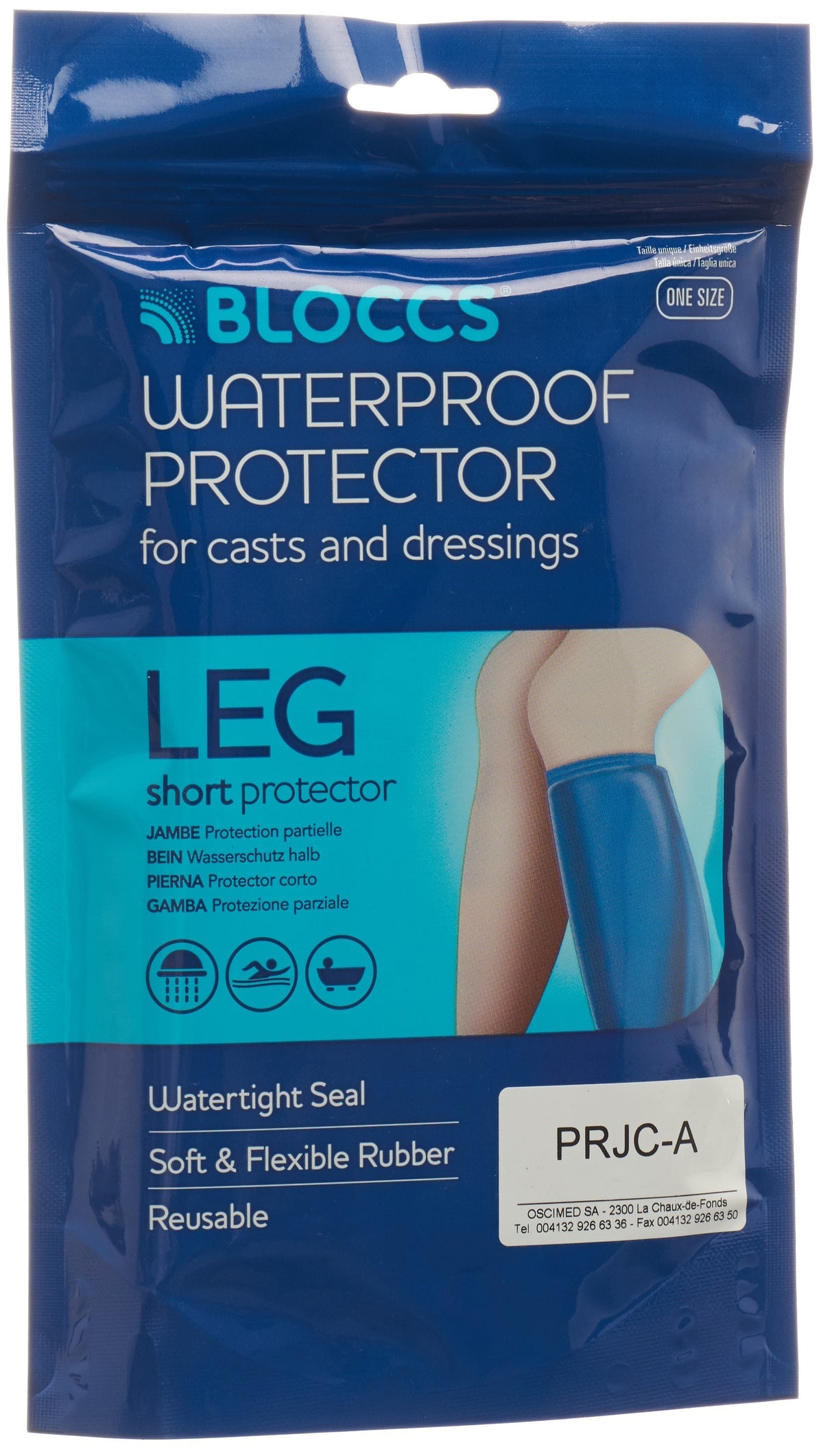 BLOCCS Bad Dusch Wasserschutz Bein 29-49+/66cm Erwachsene