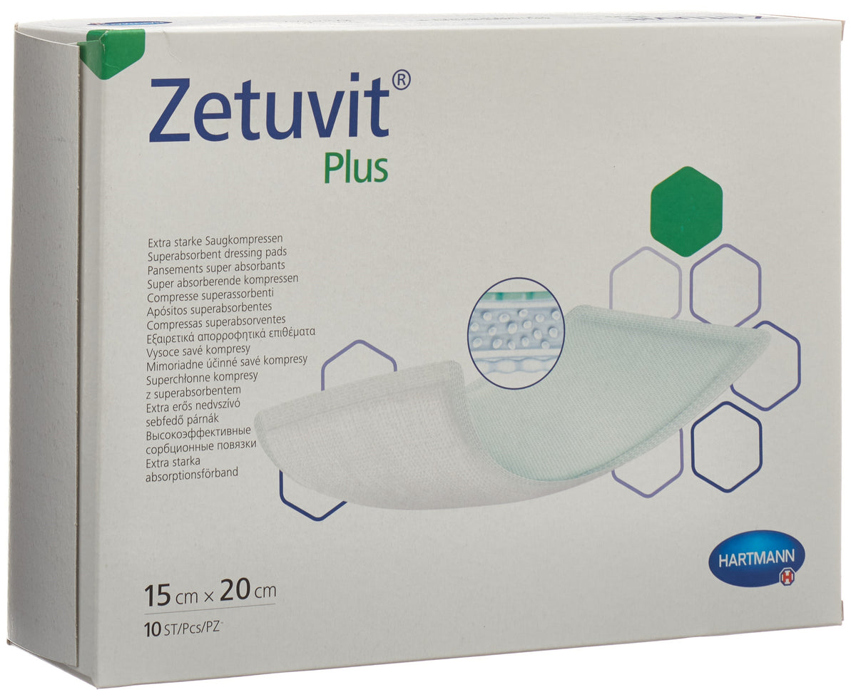 ZETUVIT Plus Absorptionsverband 15x20cm (10 Stk)
