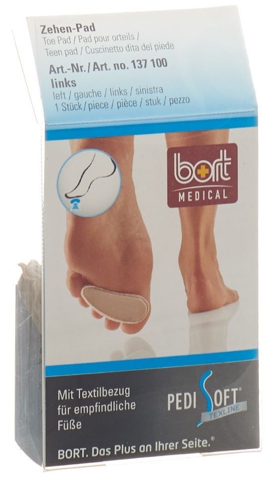 Bort PediSoft Texline Zehen Pad links (1 Stk)