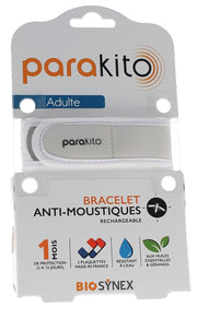 PARAKITO Mückenarmband Erwachsene weiss (1 Stk)