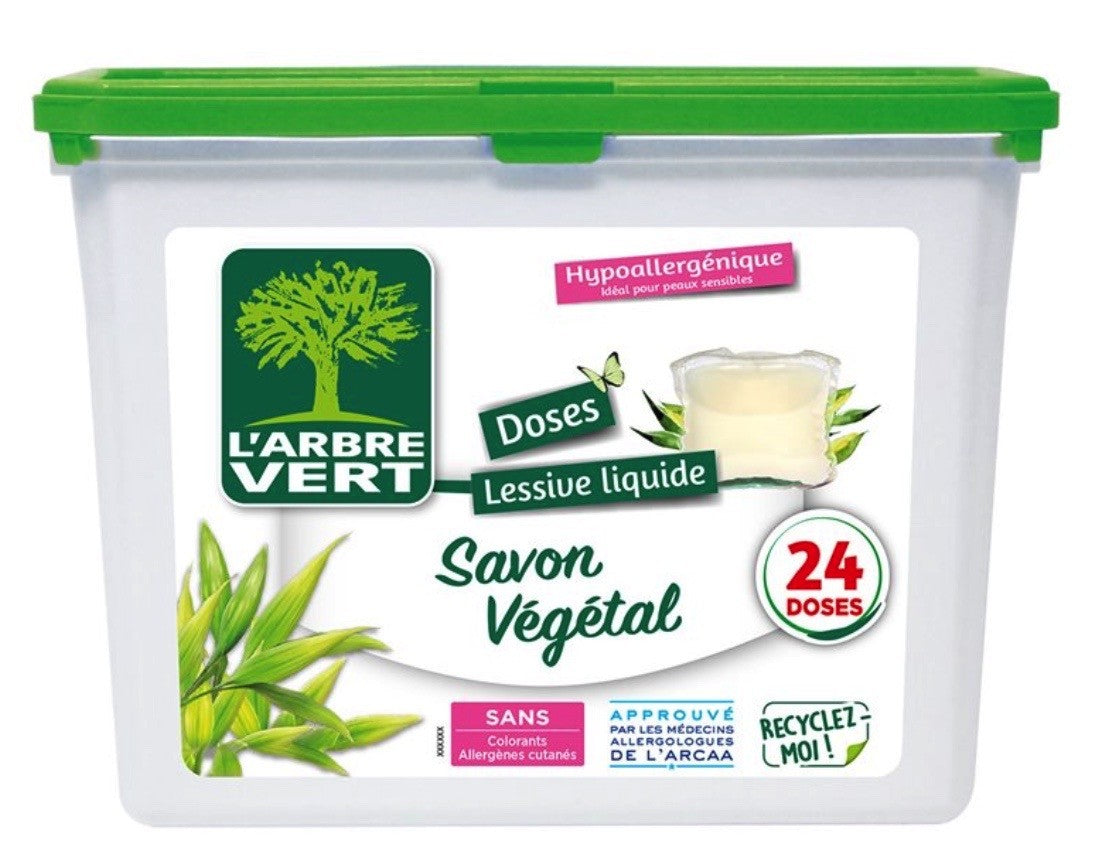 L'ARBRE VERT Flüssigwaschmittel Caps pflanzlich (24 Stk)