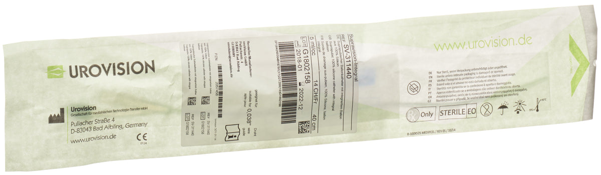 Urovision Suprapubic Catheter CH14 40cm Silicone