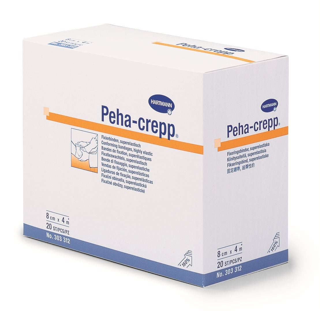 Peha-crepp Kreppbinde 4mx10cm weiss (20 Stk)