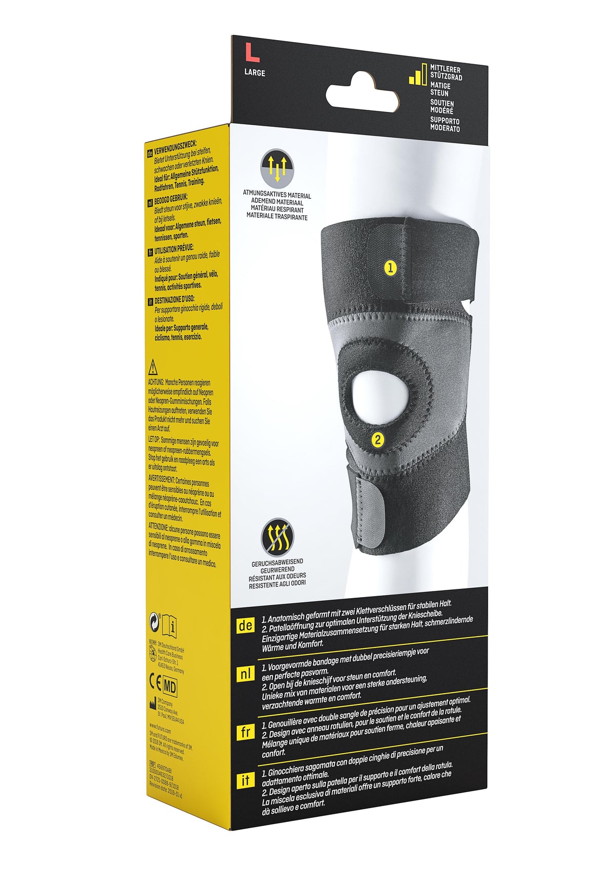 3M FUTURO SPORT Feuchtigkeitsregulierende Kniebandage L (1 Stk)