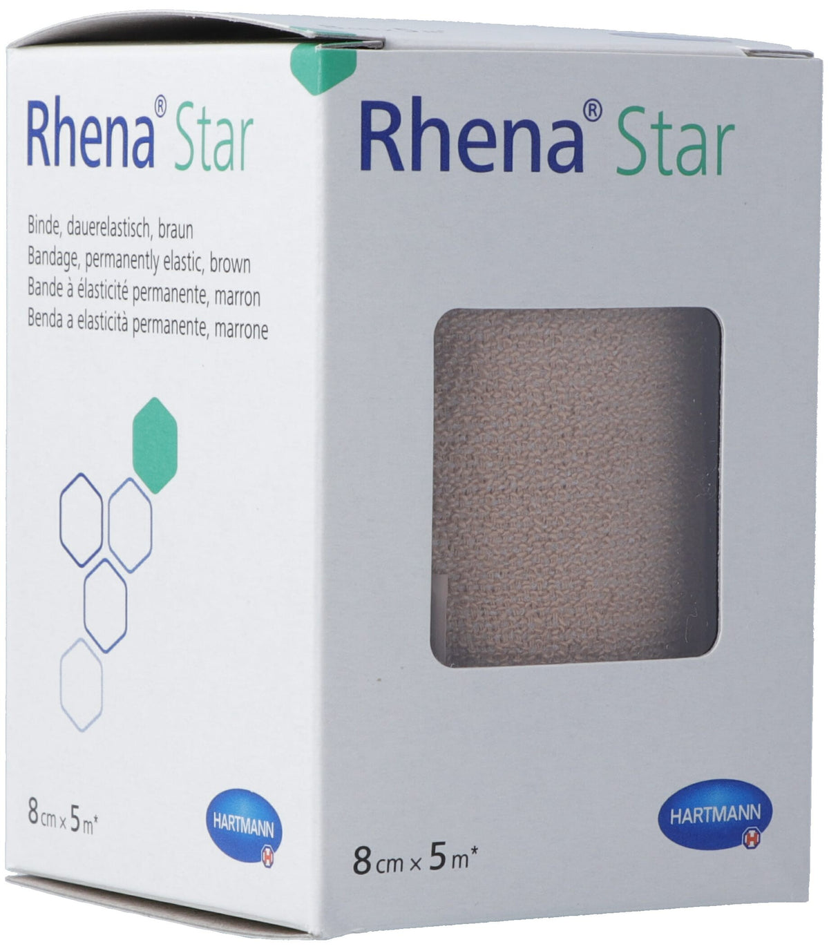 Rhena Star Elastische Binden 8cmx5m hautfarben (1 Stk)
