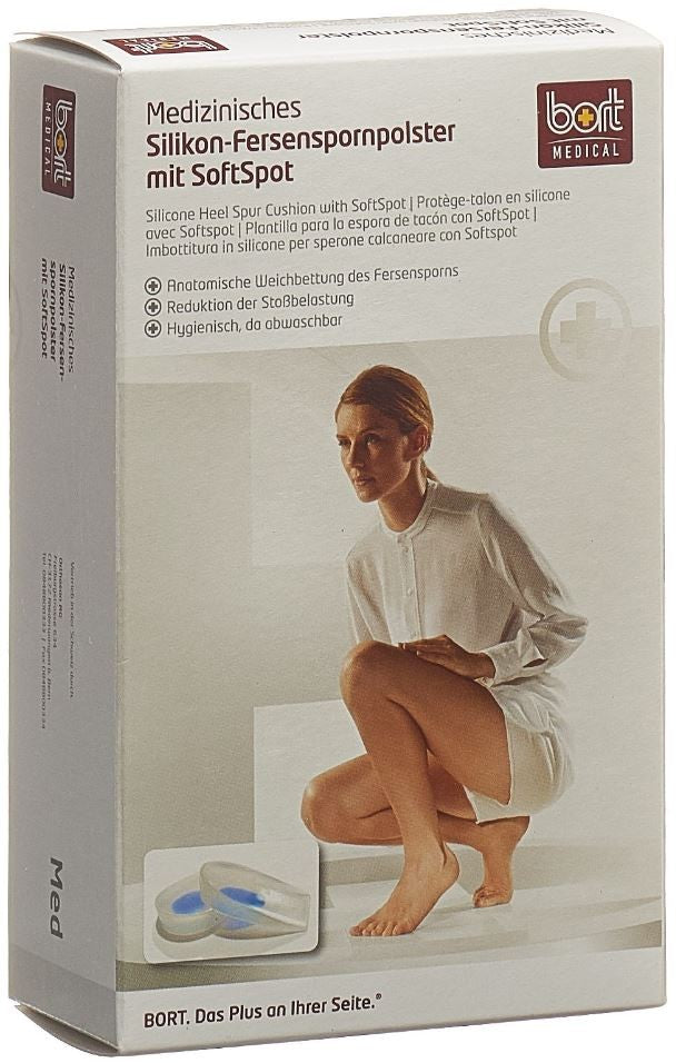 Bort Silikon-Fersenspornpols SoftSpot, Grösse S-38 (1 Paar)
