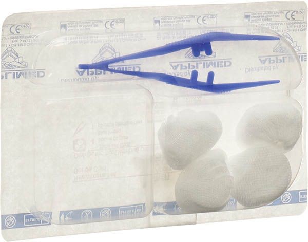 Applimed Appli Set, Sterilset mit 4 Tupfer und 1 Pinzette (1 Stk)