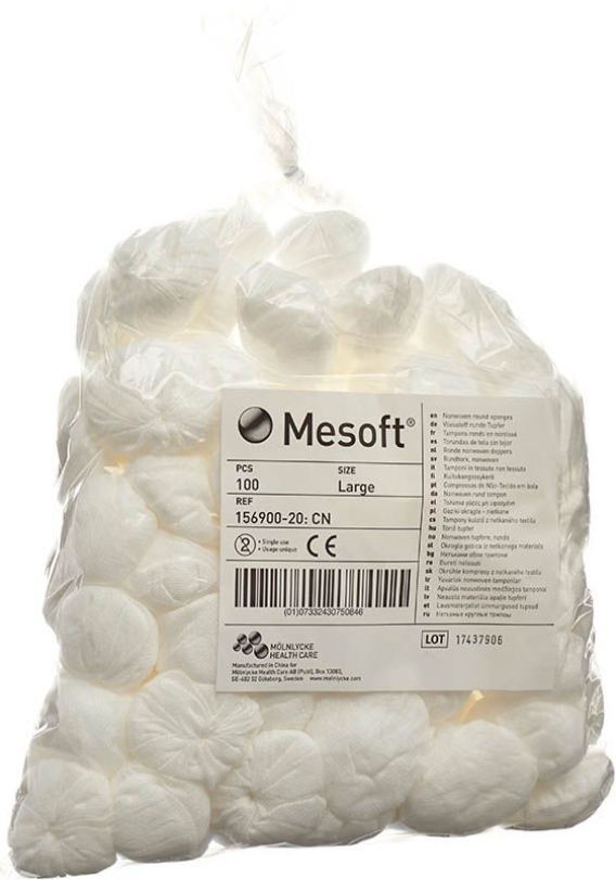 Mesoft Rundtupfer 45mm unsteril (100 Stk)