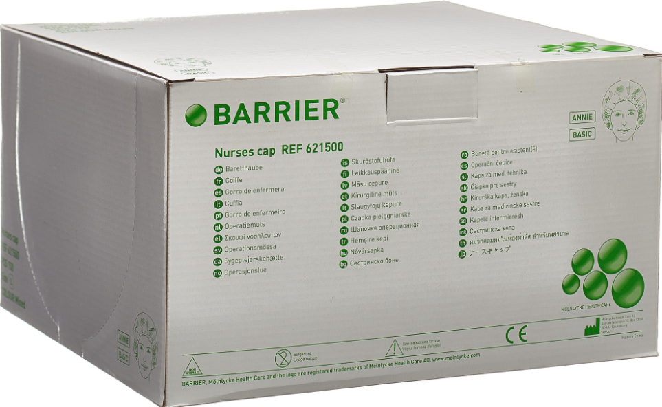 BARRIER OP-Hauben Annie rund grün (150 Stk)