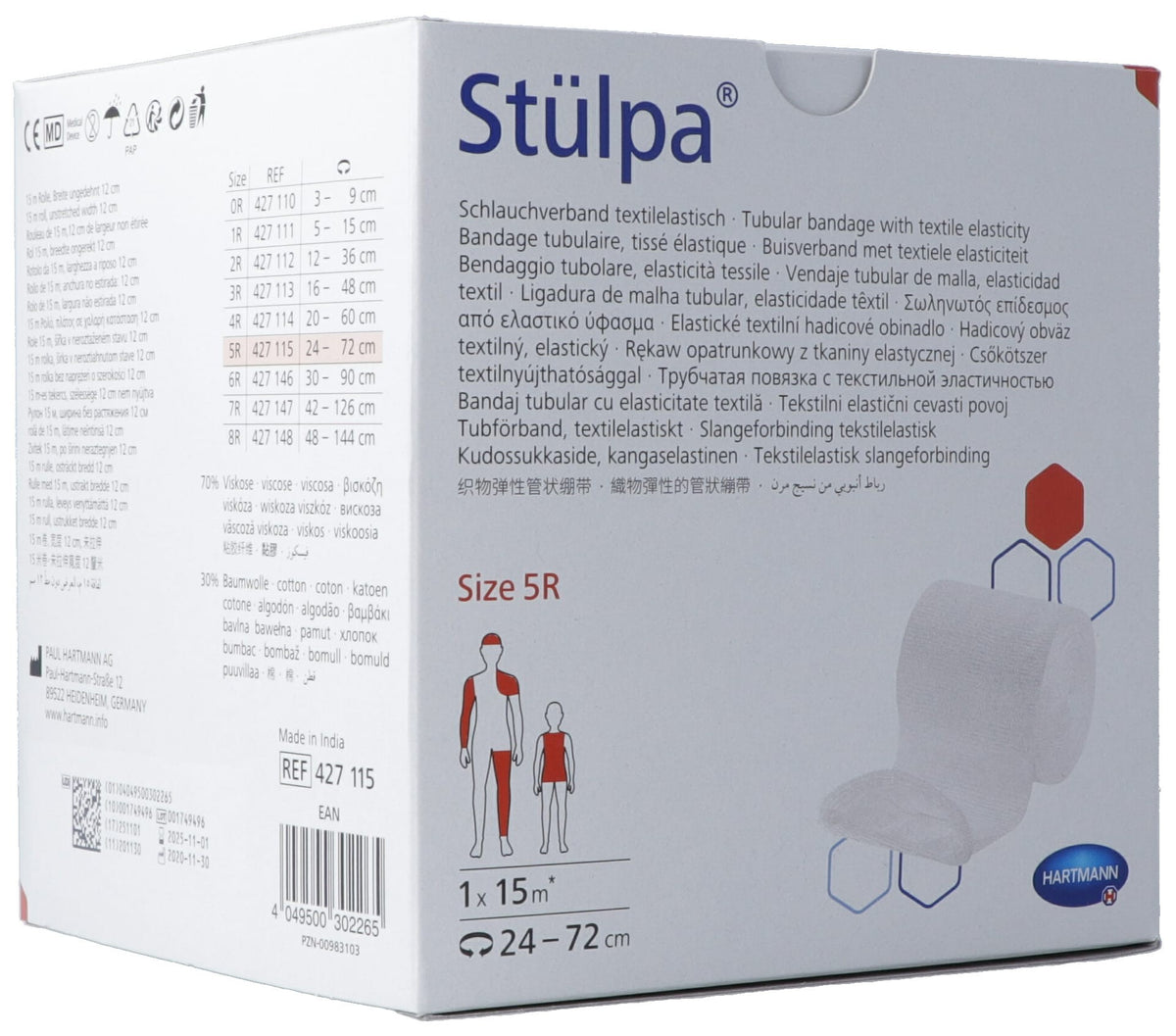 Stülpa Schlauchbandage Grösse 5 12cmx15m (1 Rolle)