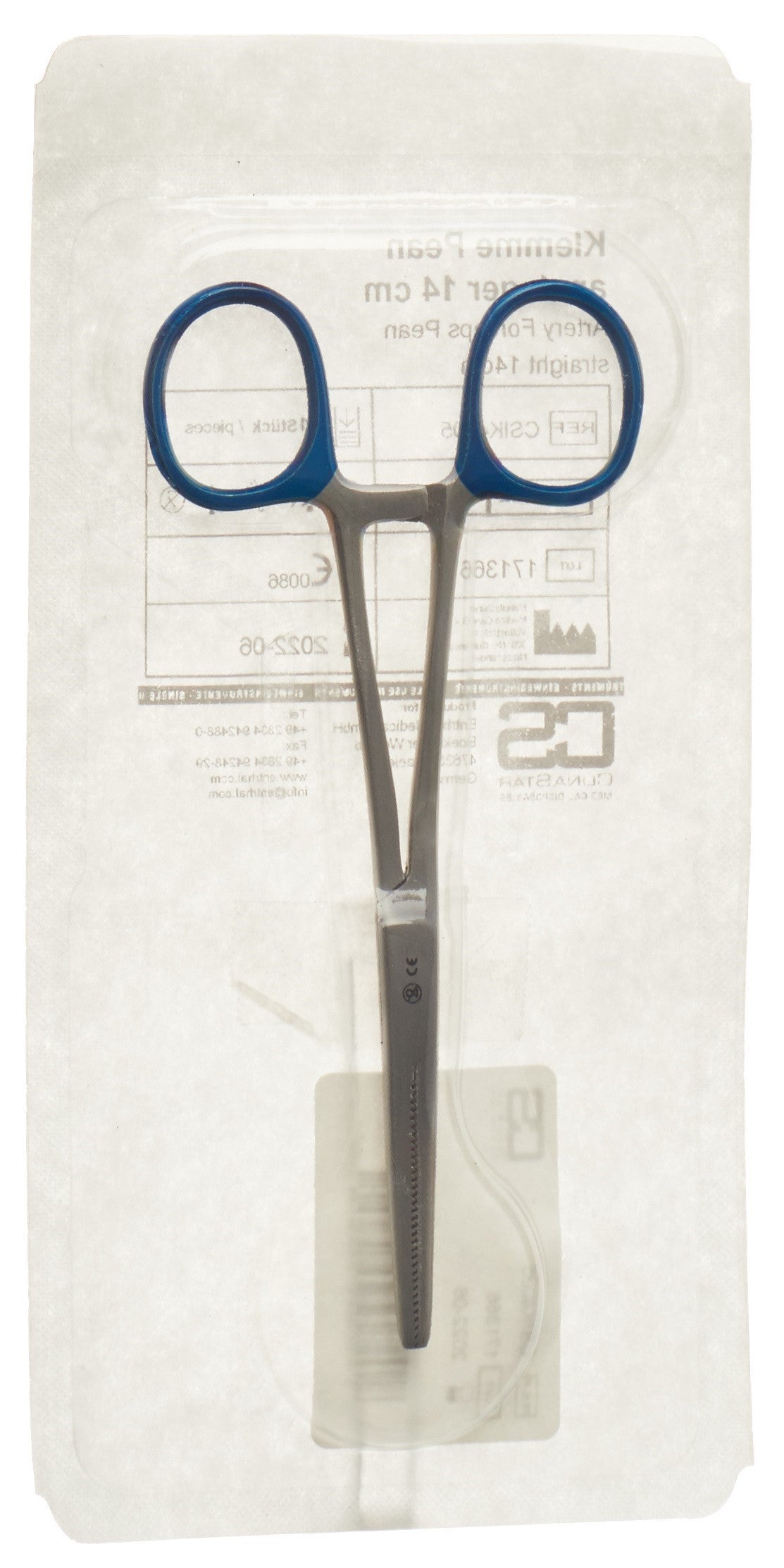 CLINA STAR Klemme Pean 14cm anatomisch gerade steril (1 Stk)