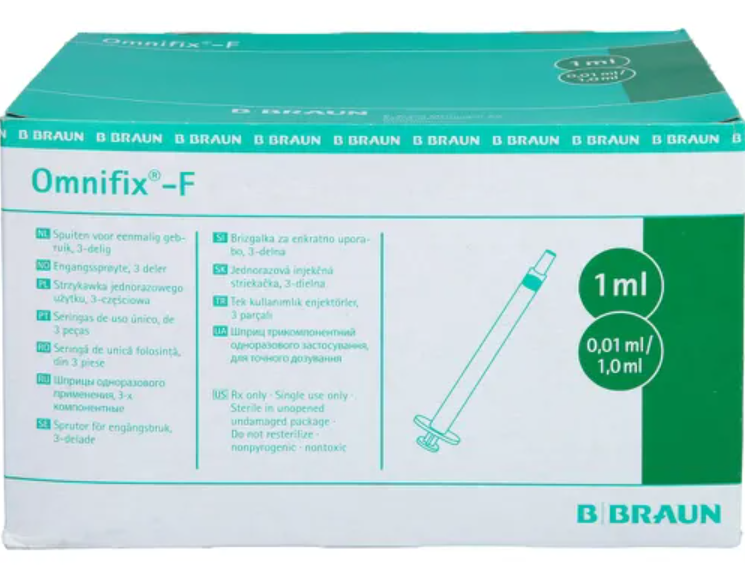 BRAUN OMNIFIX Spritze 1ml Luer Lock Feindosierung (100 Stk)