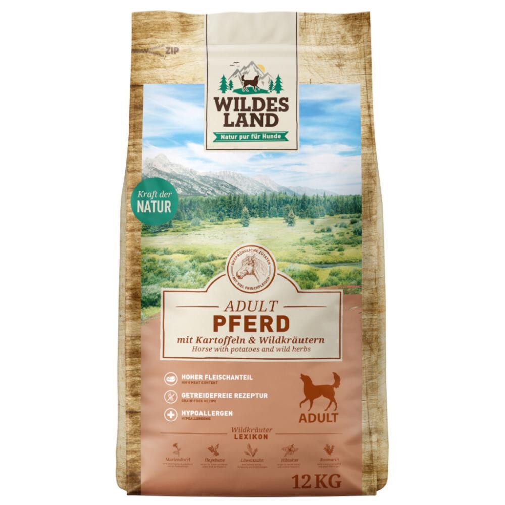WILDES LAND Adult Pferd mit Kartoffeln&Wildkräutern (12kg)