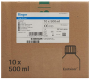 B. BRAUN Ringer Spüllösung 500ml Ecotainer (10 Stk)