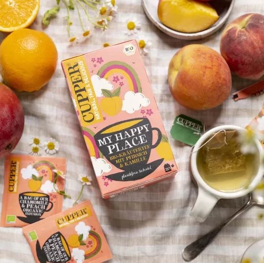 Cupper My Happy Place Kräutertee Pfirsich & Kamille Bio (20 Stk)