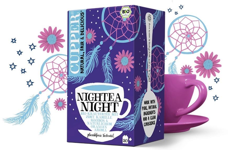 Cupper Nightea Night Zimt, Kamille, Rooibos & Orange Bio (20 Stk)