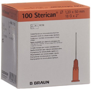 B. BRAUN Sterican Nadel 18G 1.20x50mm rosa Luer (100 Stk)