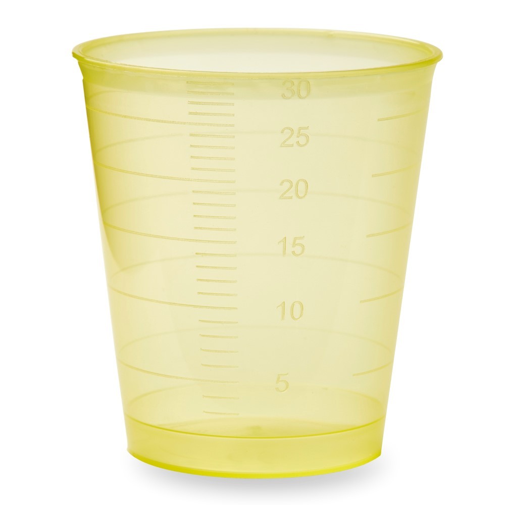 GRIBI Medikamentenbecher gelb (30ml x 75 Stk)