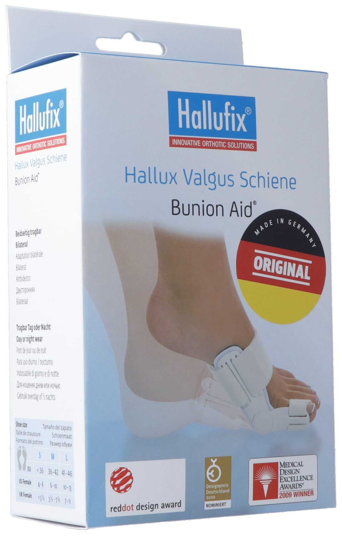 Hallufix Hallux Valgus Schiene zur nachhaltigen Korrektur der Grosszehenfehlstellung (1 Stk)