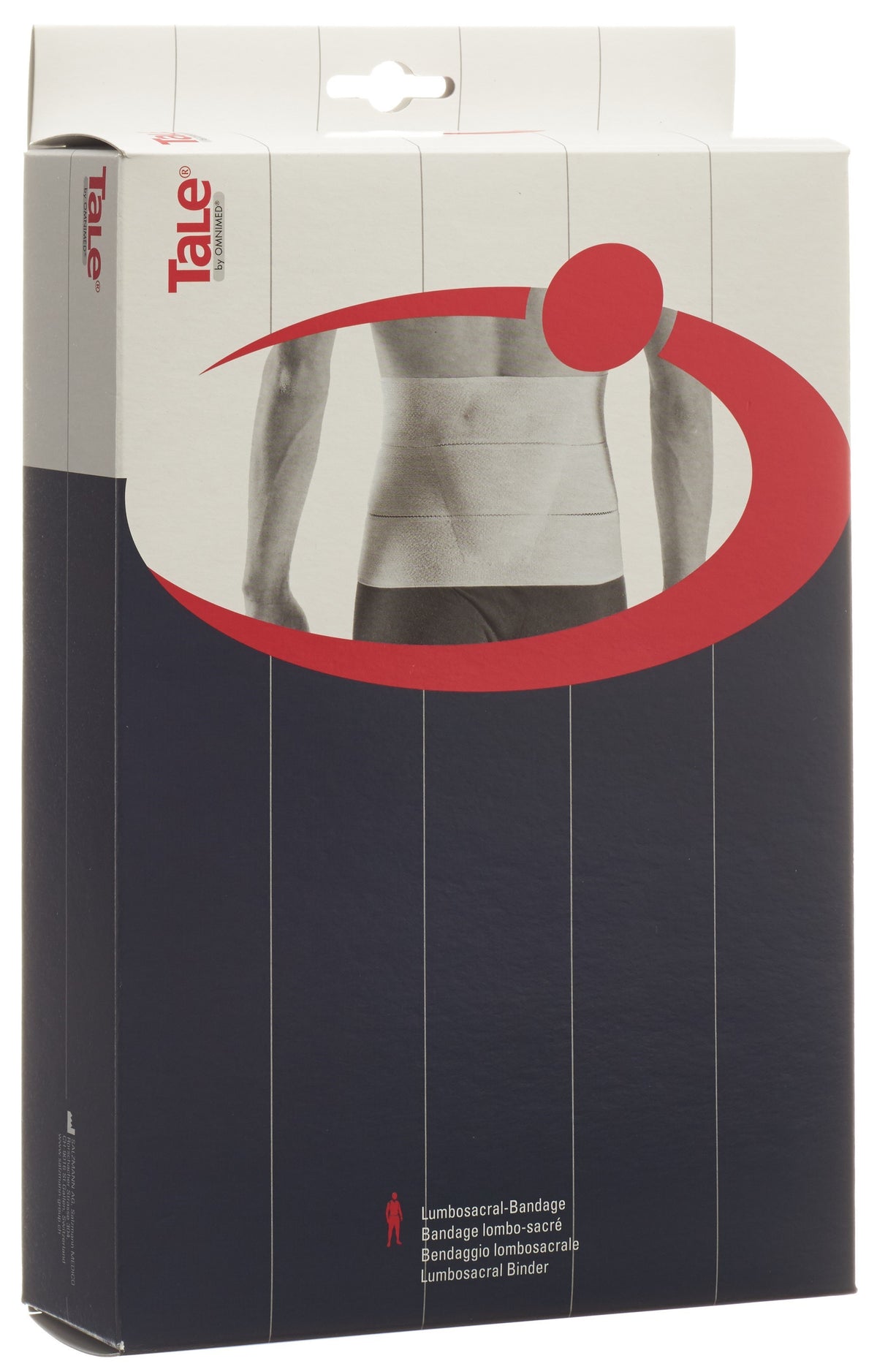 TaLe Lumbosacral Band 22.5/111-150cm Pelotte weiss (1 Stk)