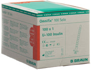 B. BRAUN Omnifix 100 Insulin 1ml solo L 100 Stk