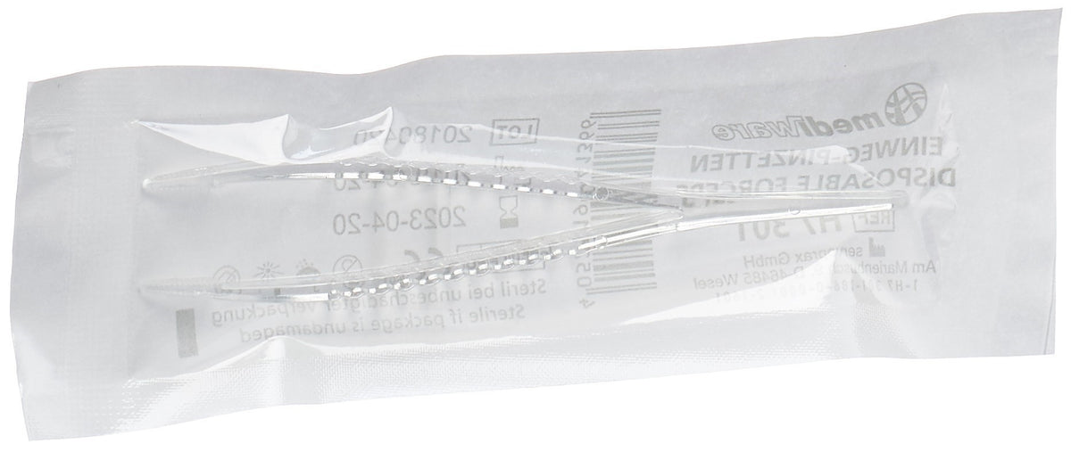 Servoprax Einmalpinzette 12.5cm anatomisch steril transparent (50 Stk)
